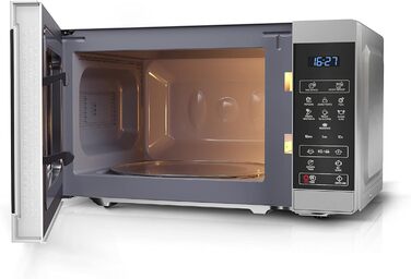Мікрохвильова піч SHARP MS02ES, 800 Вт, 11 режимів, функція розморожування, срібляста, 440x258x324 мм