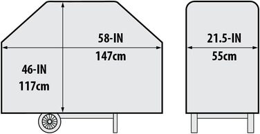 Чохол для гриля Broil King Premium Crown/Baron/Signet, нержавійка, 147x58x117 см
