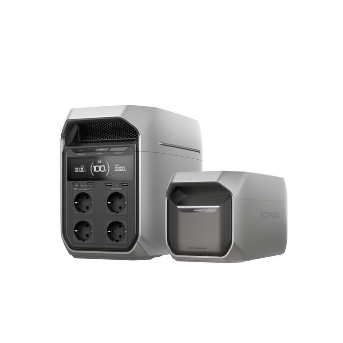 Портативна електростанція EcoFlow DELTA 3 Plus 1024Wh LiFePO4, 1800Вт (пік 3600Вт), сонячний генератор для кемпінгу та резервного живлення