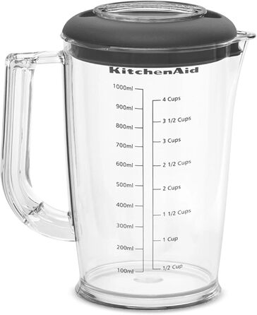 Потужний занурювальний блендер KitchenAid 5KHBV83EDG, колір сірий антрацит