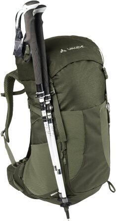 Туристичний рюкзак VAUDE Brenta 36+6 л, водонепроникний, унісекс, з дощовиком, зручний трекінговий рюкзак з органайзером, колір хакі