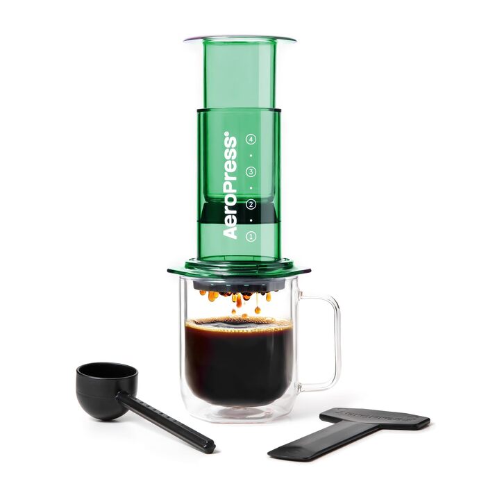 AeroPress Clear: Френч-прес для кави та еспресо, портативний, зелений