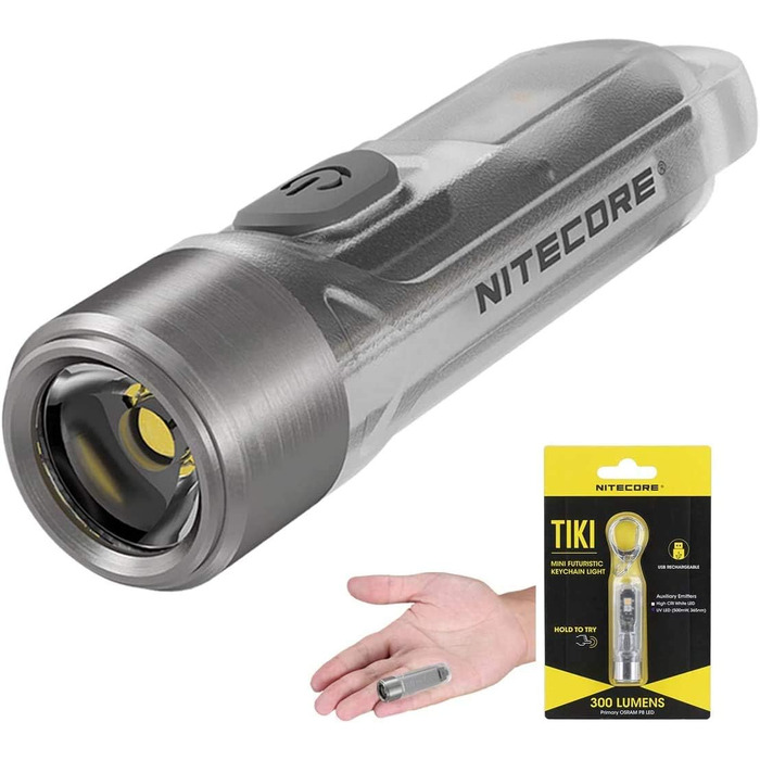 Міні-ліхтарик Nitecore TIKI, надяскравий, 300 лм, UV світло, перезаряджуваний, брелок-ліхтарик