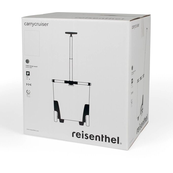Reisenthel Carrycruiser Dots – Сумка-візок для покупок із міцною алюмінієвою рамою, плечовим ременем, знімною сітчастою внутрішньою кишенею, водовідштовхувальна
