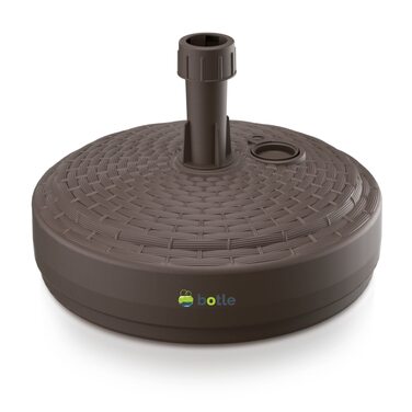 Підставка для парасольки садової Umbra Rattan кругла, пластикова, для тераси, пляжу - наповнювана (пісок/вода/гравій)