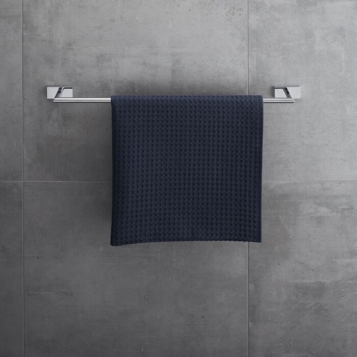 Тримач для рушників Duravit Karree, однобічний, для стіни, 60 см, хромована рушникотримач, стійка для рушників