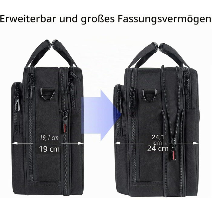 Сумка для ноутбука VANKEAN Premium Briefcase до 17.3 дюймів, чорно-червона