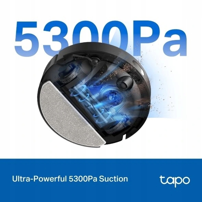 Робот-пилосос з функцією вологого прибирання TP-Link Tapo RV30 Max Plus, чорний