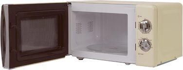 Мікрохвильова піч Russell Hobbs RHMM701C Solo, 17 л, 700 Вт, кремовий колір - з таймером, розморожуванням та 5 рівнями потужності