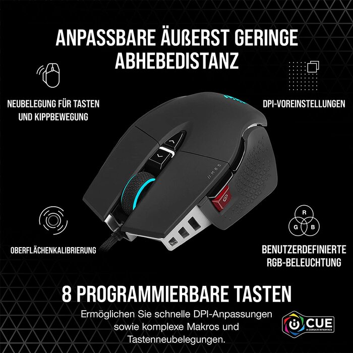 Ігрова миша Corsair M65 RGB Ultra Wired Tunable FPS, чорна