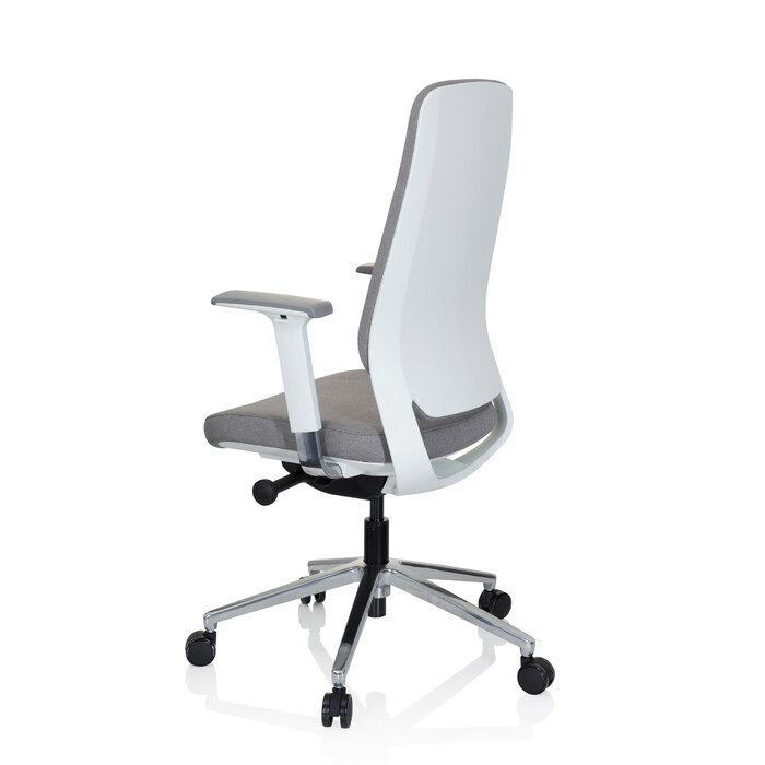 Офісне крісло / поворотне крісло CHIARO T4 WHITE тканина сіра hjh OFFICE