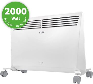 Електричний конвектор Ballu Heat Max 2000 Вт для настінного монтажу – обігрівач для дому, конвекційний обігрівач, економна електроопалювальна система