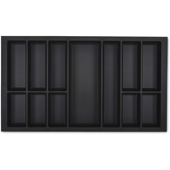 Лоток для столових приборів ORGA-BOX VII, чорний, 826x474 мм, для кухонь Beeck, Siematic, Schröder, корпус 900 мм