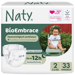 Екологічні підгузки для дітей Naty BioEmbrace, розмір 4 (7–18 кг), 88 шт