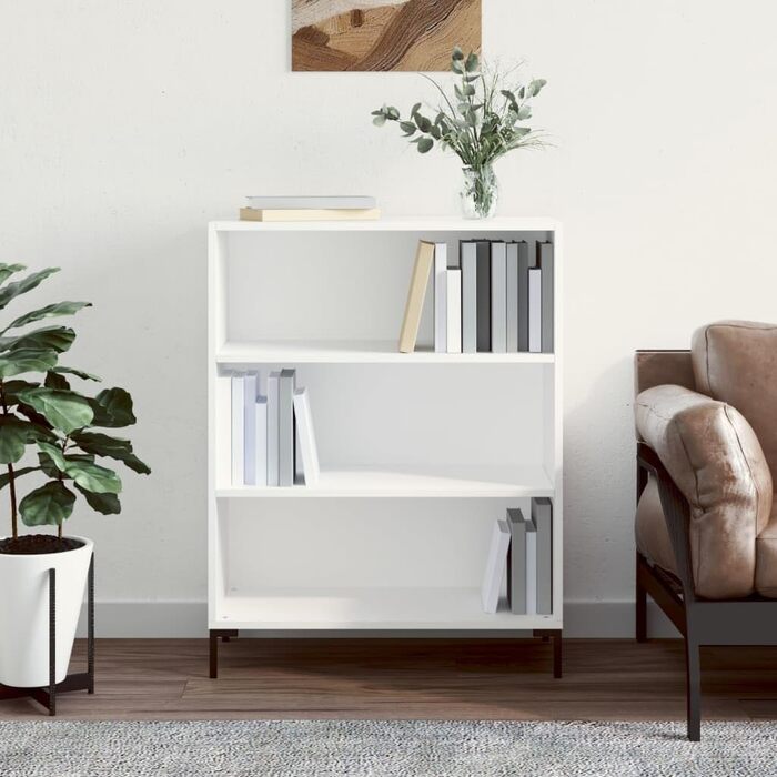 vidaXL книжкова шафа бетонно-сіра 69,5x32,5x90 см ДСП