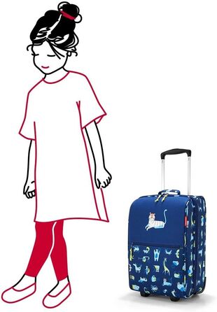 Дитяча дорожня валіза Reisenthel Trolley XS Kids Abc Friends Blue, легка та практична