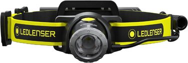 Ліхтар налобний Ledlenser iH8R, 600 люмен, акумуляторний, з кріпленням на шолом і чохлом, USB-зарядка, для професіоналів
