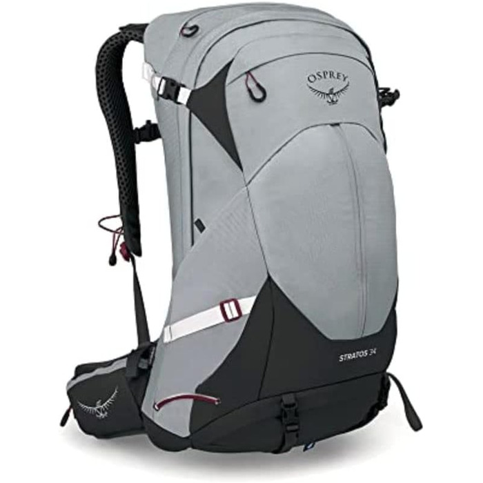 Рюкзак Osprey Stratos 34 для чоловіків, туристичний, сірий, 34 л