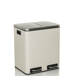 Збирач відходів / Система сортування відходів CLEAN IX 30L (2x15L) Сталь бежева hjh ОФІС
