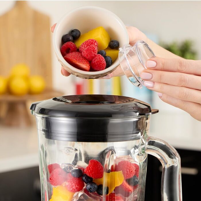 Стаціонарний блендер Russell Hobbs Smoothie Maker 27121-56, скляна чаша 1.5л, 850 Вт, 2 швидкості та імпульсний режим, Matte Charcoal