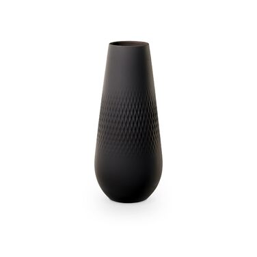 Villeroy & Boch ваза Manufacture Noir, чорна матова, кераміка, 3 шт., для пампасу, велика, преміум-якість