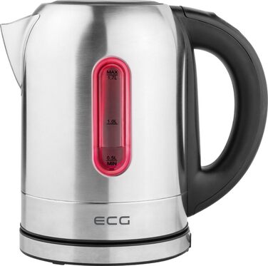 Електрочайник ECG RK 1785 Colore, 1,7 л, нержавійка, підсвічування 5 кольорів