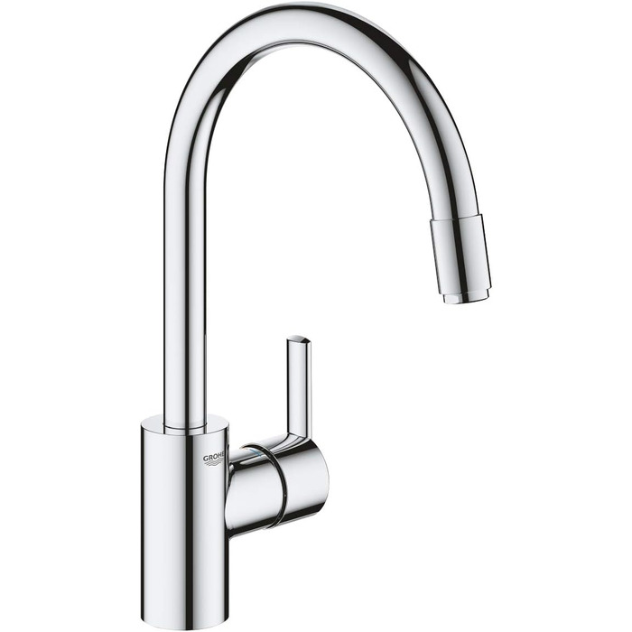 Змішувач кухонний GROHE Feel з висувним душем, 360° поворотний, економний (хром) 31486001