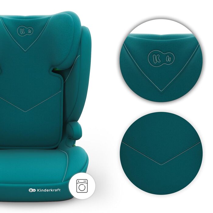 Дитяче автокрісло Kinderkraft I-SPARK 2 PRO (100-150 см), 2в1, i-Size, чорне/зелене