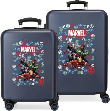 Валіза Marvel Avengers, синя, офіційна ліцензія, дитяча, пластикова