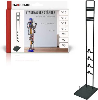 Підставка-органайзер Maxorado для акумуляторних пилососів Dyson V6 V7 V8 V10 V11 V12 V15 DC30-DC35 – тримач, аксесуар, заміна, підлогова стійка