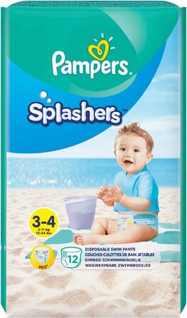 Одноразові підгузки для плавання Pampers Splashers, розмір 5/6 (14кг+), набір з 8 упаковок по 10 шт.