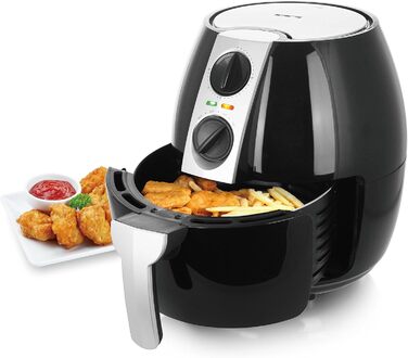 Аерофритюрниця Emerio 4,5 л, без олії, 1500 Вт, чорна