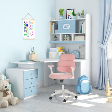 Дитячий стілець / дитячий письмовий стілець KID ERGOLINO W тканина рожева hjh OFFICE