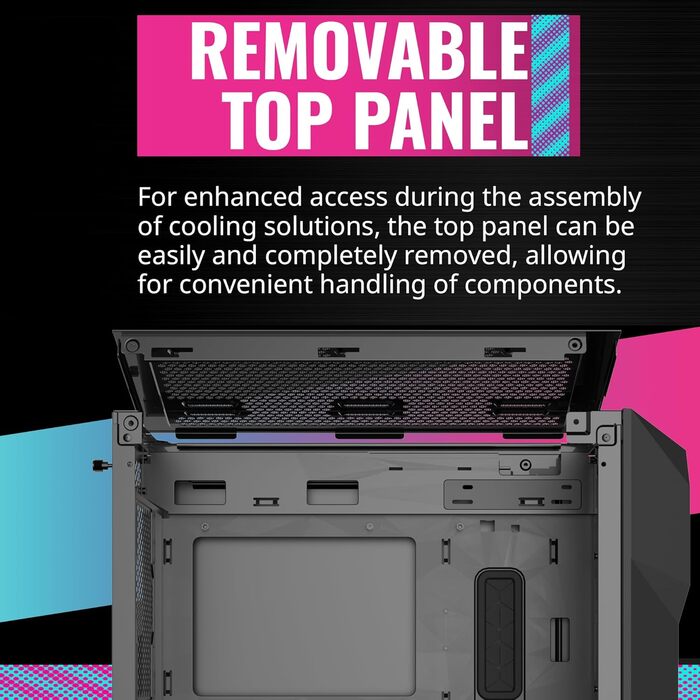 Корпус для ПК Cooler Master TD300 Mesh Mini-Tower для Micro-ATX та Mini-ITX, ігровий корпус з високим повітряним потоком, 2 ARGB вентилятори 120 мм, бічна панель із загартованого скла, знімна кришка, ARGB/PWM-хаб
