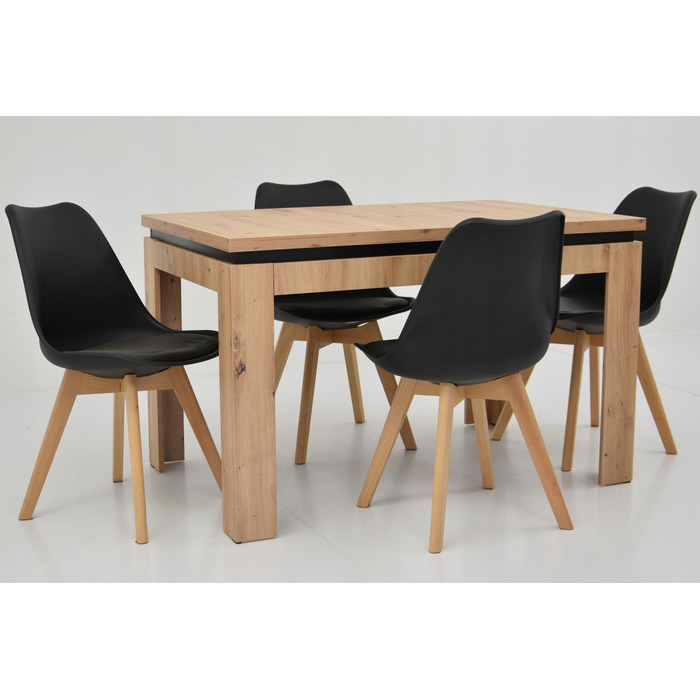Набір з 4 стільців та столу 80x120 у скандинавському стилі ARTISAN SALON
