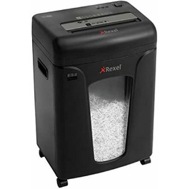 Rexel REM820 шредер для документів, мікроріз, ручний привід, 21л контейнер, 8 аркушів, чорний