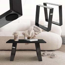 Комплект з 2-х металевих ніжок для столу ML-Design, 80° нахил, 40x43 см, індустріальний стиль, сталеві підставки для меблів, ніжки для лавки