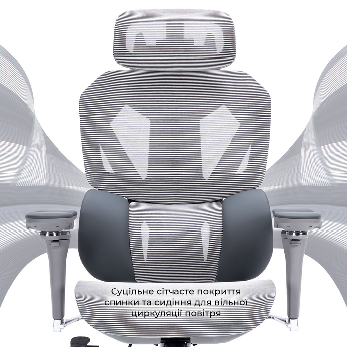 Крісло ігрове GamePro EDGE GC820MG Grey