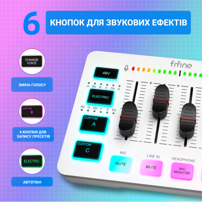 Аудіомікшер SC3W Fifine