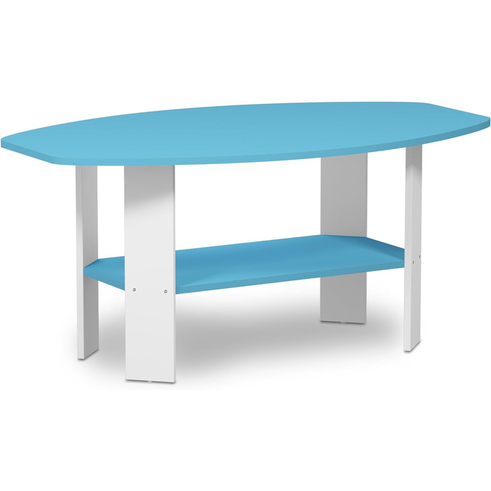 Журнальний стіл Furinno Simple Design, дерево, світло-блакитний, 54.6x90.2x41.3 см