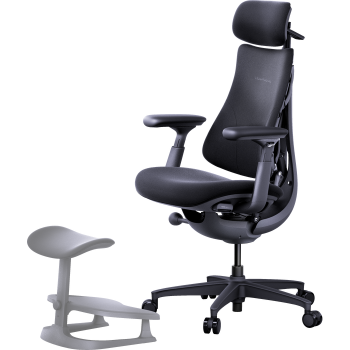 Крісло офісне ергономічне LiberNovo Omni Midnight Black 48 см