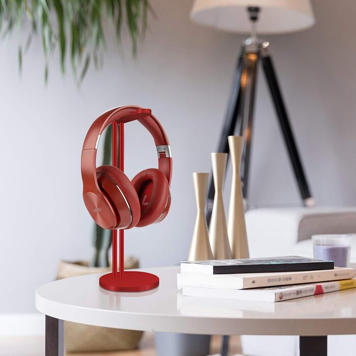 Підставка для навушників Geekria, сумісна з Bose QC35II, QC35, QC25, Sony WH-1000XM3, WH-1000XM4, ATH, AKG, тримач для гарнітури, червоний