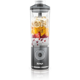 Блендер портативний Ninja Blast Max 570 мл, акумуляторний, сірий Cool Grey. Для смузі, протеїнових коктейлів, льоду та заморожених фруктів
