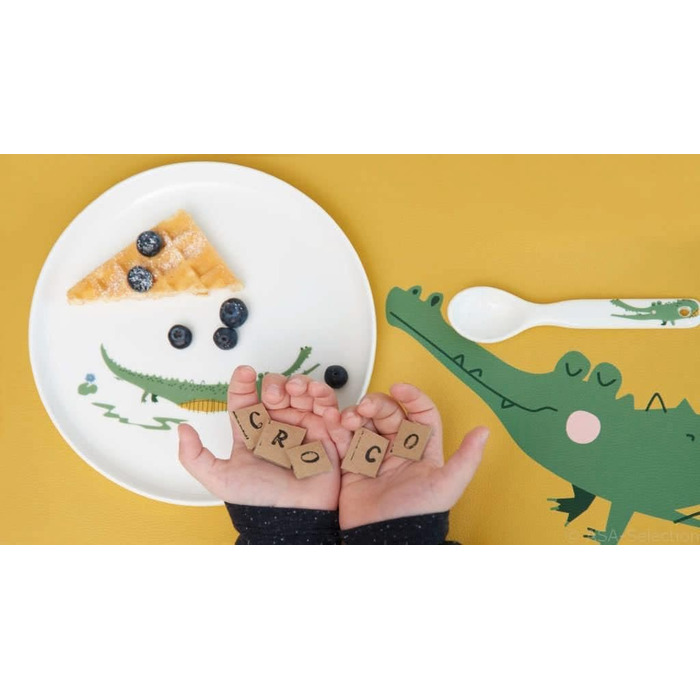 Дитячий посуд Croco Krokodil: 5-ти частинний набір з порцеляни