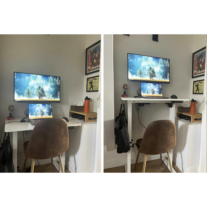Регульований по висоті письмовий стіл MiniDesk, чорний (73–118 см)