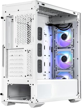 Корпус Cooler Master MasterBox TD500 Mesh V2 білий, E-ATX, мід-тауер, 3x120 мм ARGB вентилятори, знімна кришка, бічна панель із загартованого скла, USB Type-C 10 Гбіт/с