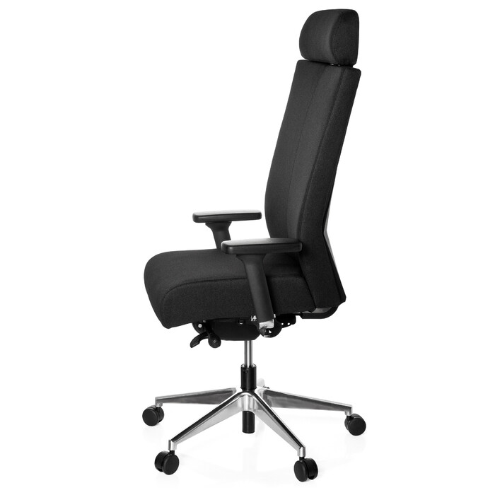 Офісне крісло / поворотне крісло PRO-TEC XXL з повною м'якою оббивкою Black HJH OFFICE