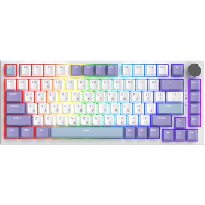 Дротова механічна клавіатура Ajazz AK820 Sea Salt Switch White (AK820-SS-PWB)