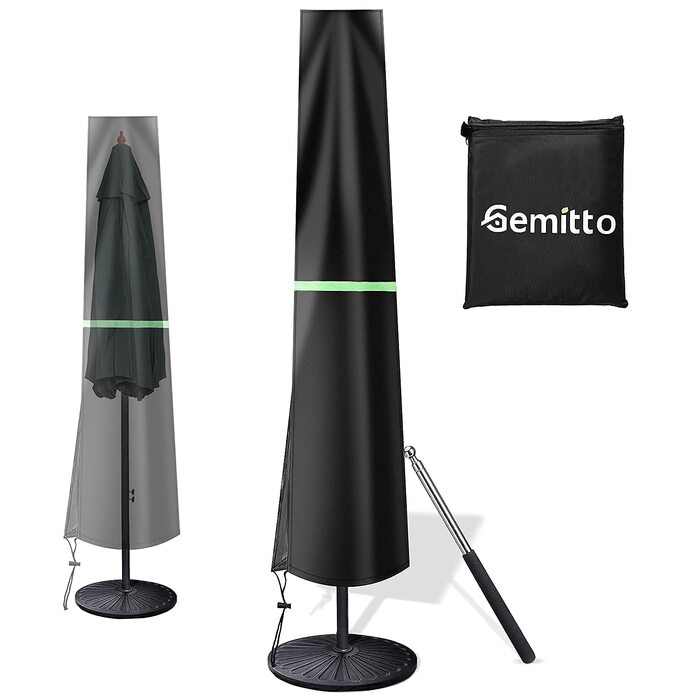 Чохол для парасольки GEMITTO, водонепроникний, для парасольки типу Ampelschirm, 280x30x81/46cm, захист від сонця та вітру, для парасольки 2-4м