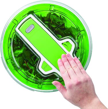 Сушарка для салату Zyliss Swift Dry, 3.5 л, пластикова, зелена, з чашею та технологією Aquavent
